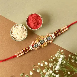 fnp Sneh Pearl American Diamond Rakhi