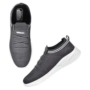 Unistar Men's Sport Shoes for Running, Walking, Jogging & Gym Tranning | Lightweight Comfortable Memory Foam Insole (Grey)