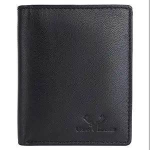 URBAN LEATHER Giovanni RFID Protected Leather Wallet for Men|6 Card Slots| 1 Coin Pocket|2 Currency Slots|1 ID Slot (Black1)