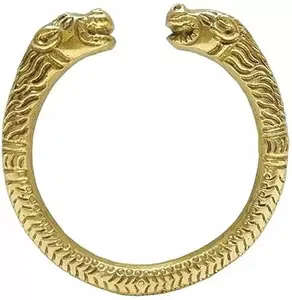 MEENAZ Lion Bracelet for men Valentine Jewellery Lion Face Pure Stainless Steel Heavy Large Adjustable Free Size Big Lion Sher Kada Kadas Lion Bracelet Cuff Bracelets for boys Women Boys KADA-509