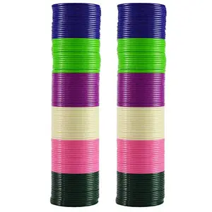 MAYA FASHION Multi Plain Acrylic Bangle With Very Extra Large Size Elegant Extra Large Size Bangle | Perfect Fit for Plus Size banglesTrendy and Comfortable Fit for woman and girls | (Sku-ban1732)