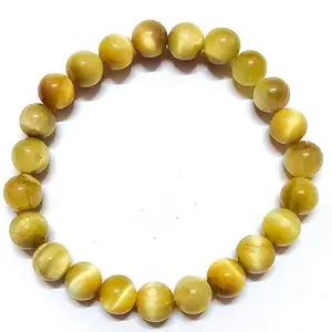 Astro Cart Original Cats Eye Stone Bracelet लहसुनिया रत्न ओरिजिनल ब्रासलेट Honey Color Lehsuniya Ratan Braslet With Lab Certificate