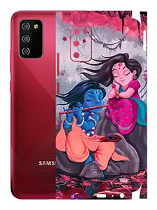 AtOdds - Samsung Galaxy M02s Mobile Back Skin Rear Screen Guard Protector Film Wrap with Camera Protector (Coverage - Back+Camera+Sides) (Radha Krishan)