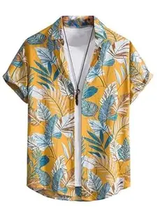Leriya Fashion Men's Rayon Shirt - Summer Button Down Shirts | Half Sleeve Printed |Formal |Casual Stylish Shirt's for Man