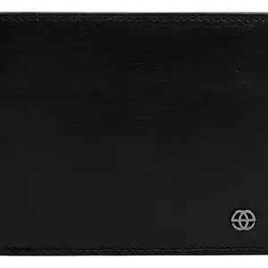 eske Caro - Genuine Leather Mens Bifold Wallet - Holds Cards, Coins and Bills - 6 Card Slots - Everyday Use - Travel Friendly - Handcrafted - Durable - Water Resistant -Black Cosmos