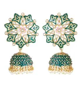 Shashwani Women's Rose Gold Plated Alloy Earrings-PID47307