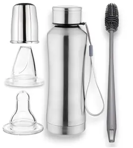 RB POINT 2 In 1 Keep Baby's Feeding Safe And Convenient Stainless Steel Insulated Milk-Water Bottle (250 Ml)