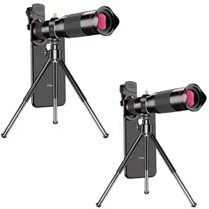 Infinizy Infinizy Combo Pack of 2 Items - Universal 4K HD 38X Zoom Mobile Phone Monocular Telescope Lens Astronomical Zoom Lens extendable Tripod for All Smartphones, Universal 4K HD 38X