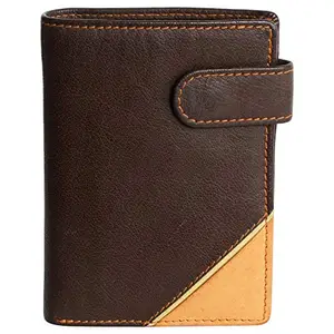 Leatherman Fashion LMN Genuine Leather Unisex Brown Wallet 6 Card Slots