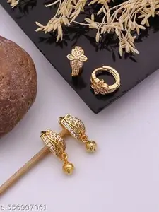 Beautiful bali combo for woman and girl| design - 3050 stylish and beautiful design Hoop Earrings