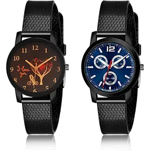 NEUTRON Formal Analog Black and Blue Color Dial Women Watch - G531-(71-L-10) (Pack of 2)