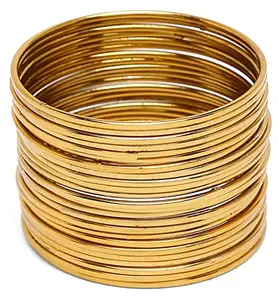 Shining Diva Fashion Latest Antique Gold Plated Set of 24 Stylish Traditional Bangle for Women (13465b_2.8)