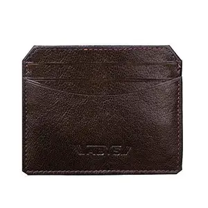 ABYS Genuine Leather Coffee Brown Money Clip||Card Case||Pocket Wallet for Men & Women