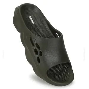 YOHO Dolphy EVA Sliders For Men | Trending design | Anti-slip sole | Sweat free | Super flexible | Ergonomic and cushioned footbed
