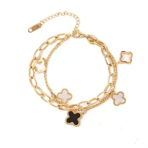 MYKI Floral Charm Bracelet For Women & Girls (Rosegold)