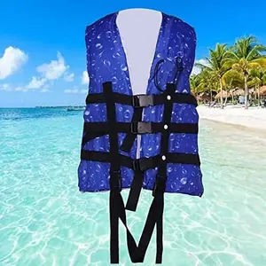RHYDON Safety Life Jacket for Swimming Superlite Vest Weight Capacity Upto 120 kg Professional Swimwear Swimming Fishing Jacket with Whistle (Bubble)