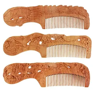 CALANDIS™ Wooden Hair Comb Walnut Anti-Static Massage Care Comb Hair Styling Tool A | Combs Brushes | I2