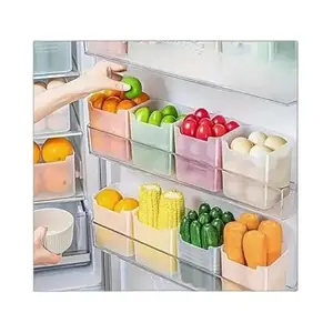 Premium fridge storage Space-saving Refrigerator Side Door Organizer - 1000 ml (Pack Of 8)