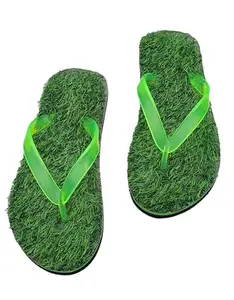 Lite Hawks | Double Soft Comfortable Grass Slippers (Men's Slipper) | Green Strap Hawai Slipper | Grass Eva Rubber Healthy Slippers | Flip Flops for Men's. (7)