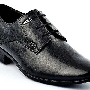 Lee Cooper Men's Black Leather Boat Shoes - 9 UK/India (43 EU) (LC2035 BLACK-43)