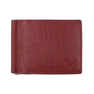 REDHORNS Genuine Leather Money Clip Wallet RFID Protected Slim & Minimalist Design with Card Holder Slots for Men & Women (Maroon)