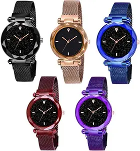 TFS New Laxurius Looking 2020 Magnet Buckle Starry Sky Quartz Watches for Girls & Women Analog Watch