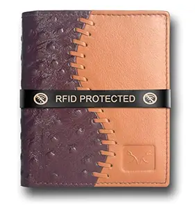 AL FASCINO RFID Protected Genuine Top grain Leather Wallet For Men