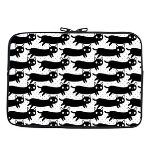 TheSkinMantra Cat Print Chain Laptop Sleeve Bag Compatible for Screen Size 11.1 inches Laptop/All Ipad Models Including 12.9