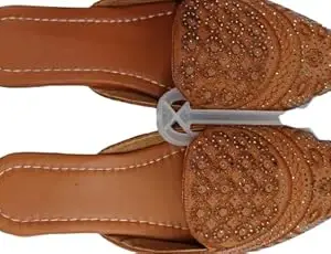 AK Traders Sandals For Womens, Ladies Juti Ethnic Heel Sandal For Womens (6.5)