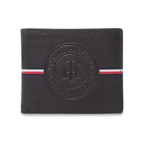 Tommy Hilfiger Men's Leather Wallet Alsek - Brown | Global Coin Wallet with RFID Protection, Multiple Card Slots | Coin Pocket | Bi-Fold Purse for Men | Ideal for Gifting