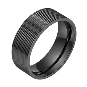 Salty Alpha Anti Tarnish Class Black Stainless Steel Finger Ring for Men | Stylish Durable Jewellery Accessories | Rings for Man | Minimal Jewelry | Birthday Gift for Boys (Size - 9)