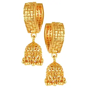 Vivastri's Allure Elite Fancy Gold Plated push back Stud earing for Women and Girls-VIVA1924ERG