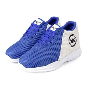 BXXY 3 Inch Hidden Height Increasing Sport Shoes for Cricket, Football, Basketball etc. Blue
