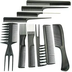 Set of 10 Pcs Multipurpose Salon Hair Styling (41 * 25) cm Hairdressing hairdresser Barber Combs Professional Comb Kit