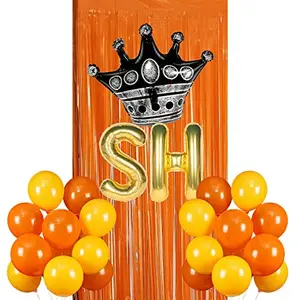 Atpata Funky IPL Team Name Foil Balloons for Cricket Fans to Cheering and Showing Team Spirit Party with Colour Theme Match Day Decorations (Sunrisers Hyderabad)