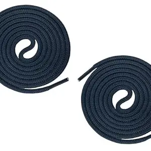 R.K. FOOTWEAR FASHION || Round Formal Shoe Lace (2 Pairs) Waxed Cotton Shoelace for Formal Shoes, Dress Shoes, Oxford Shoes (Blue, 90/36 Inch)