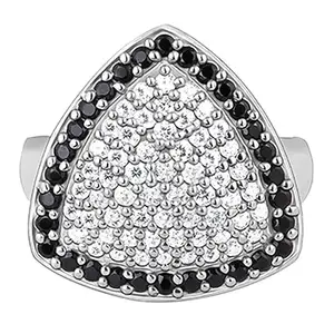 GIVA 925 Silver Regal Triangular Ring, Fixed Size,US-6 | Gifts for Women and Girls | With Certificate of Authenticity and 925 Stamp | 6 Months Warranty*
