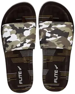 Flite PU Men's Slipper, BROWN BEIGE,7UK,PUG133GBRBG0007