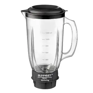 Sunmeet Quality Juicer Jar for Mixer Grinder Juicer Jar ABS Plastic 4 Teeth Coupler Transparent(1500ML)
