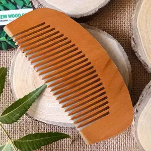 NKK Export- Wooden Comb Wide Tooth for Hair Growth Pure Natural Healthy , Anti-Dandruff Comb For Women And Men (Combo Pack of 6)