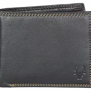 WildHorn Classic Black Leather Wallet for Men
