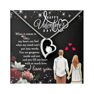 RAKVA 925 Sterling Silver Gift Wife Necklace, Heart Necklace Pendant Valentines Gift For Her, Wife You Are Gorgeous Inside Out