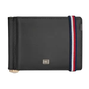 Tommy Hilfiger Crivitz Men Leather Money Clip - Black, No. of Card Slot - 6