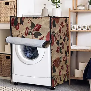 DREAM CARE Polyvinyl Chloride (PVC) Waterproof & Dustproof Washing Machine Cover Front Load & Fully Automatic Suitable For 6 Kg, 6.2 Kg, 6.5 Kg (61 X 86 X 53 Cms)