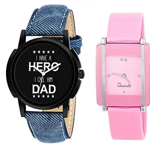 RPS FASHION WITH DEVICE OF R Analogue Black Pink Colour Dial Girl's Boy's Watch Combo Pack of Watch