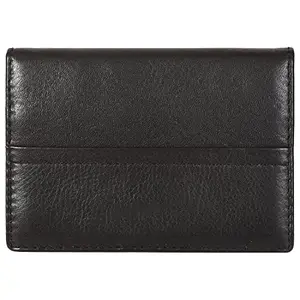 Leatherman Fashion LMN Genuine Leather Unisex Black RFID Card Holder(3 Clots) 154_349