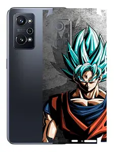 AtOdds - Realme GT Neo 3T Mobile Back Skin Rear Screen Guard Protector Film Wrap (Coverage - Back+Camera+Sides) (Goku)