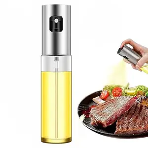 Oil Sprayer with Funnel for Cooking Food-Grade Glass Oil Spray Bottle Oil Mister Dispenser with Plastic Sprayer Head for Cooking Air Fryer BBQ Salad Kitchen Baking