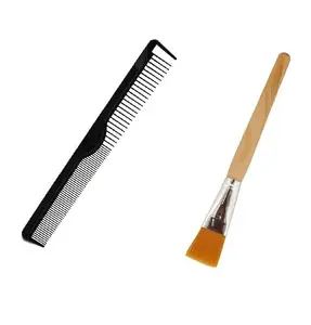 ZAUKY 1PCS MINI PLASTIC BLEACH BRUSH With 1PCS Professional Plain Dressing Comb