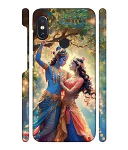 AnjaneyArt Krishna with Radha Art Printed Hard Mobile Back Cover for Xiaomi Redmi Note 5 Pro, Designer Slim & Stylish Premium Cover